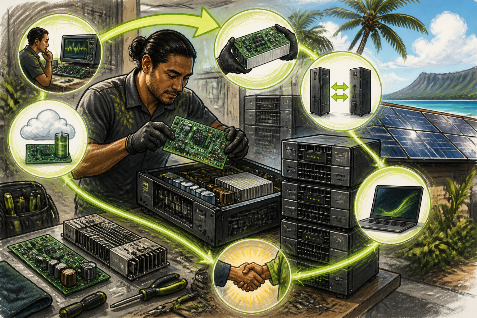 Concept artwork for Legacy and Current OutBack Systems