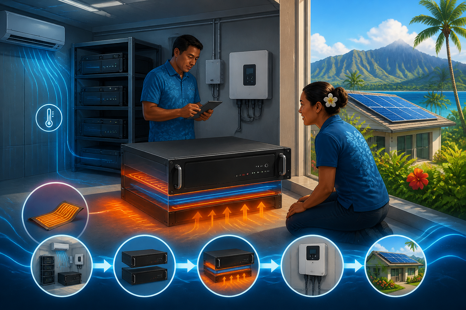 Concept artwork for Pytes V5 51.2V 100Ah Rack Battery