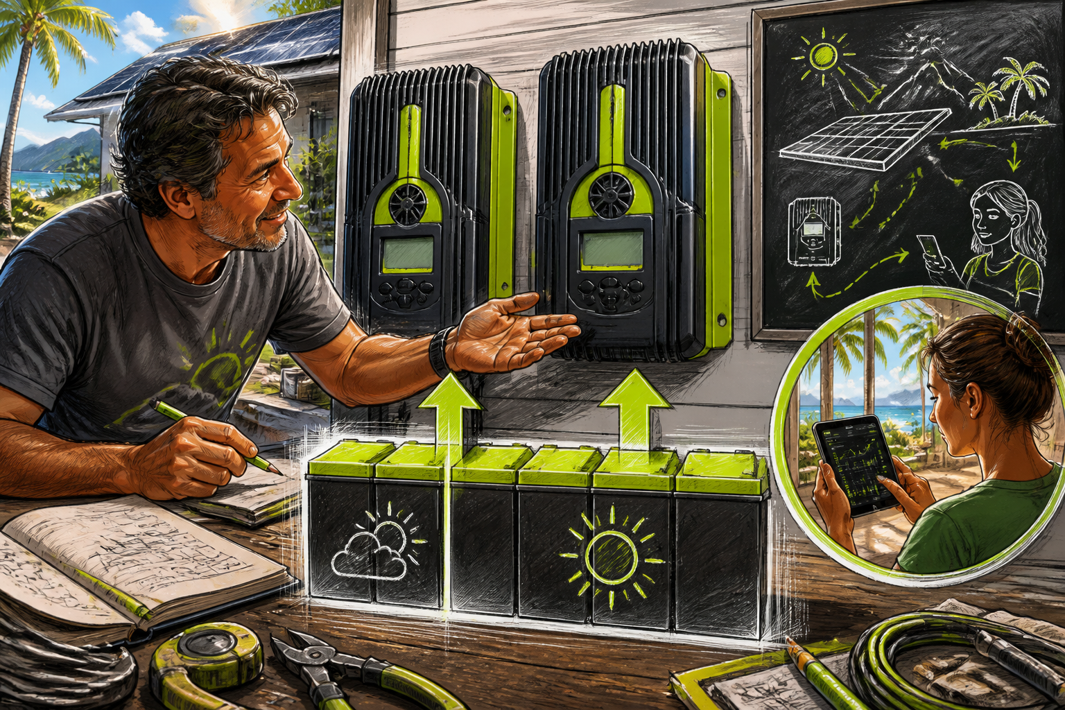 Concept artwork for Hawke's Bay MPPT Charge Controller Platform
