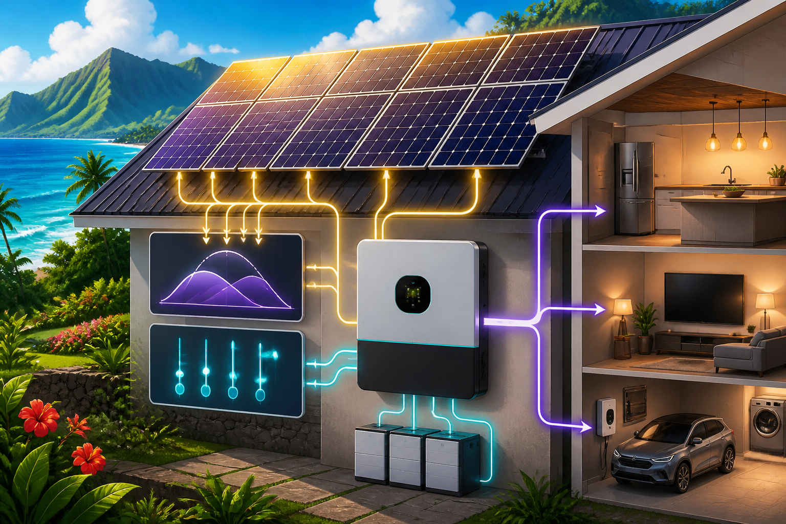 Concept artwork for EG4 18kPV-12LV All-In-One Hybrid Inverter