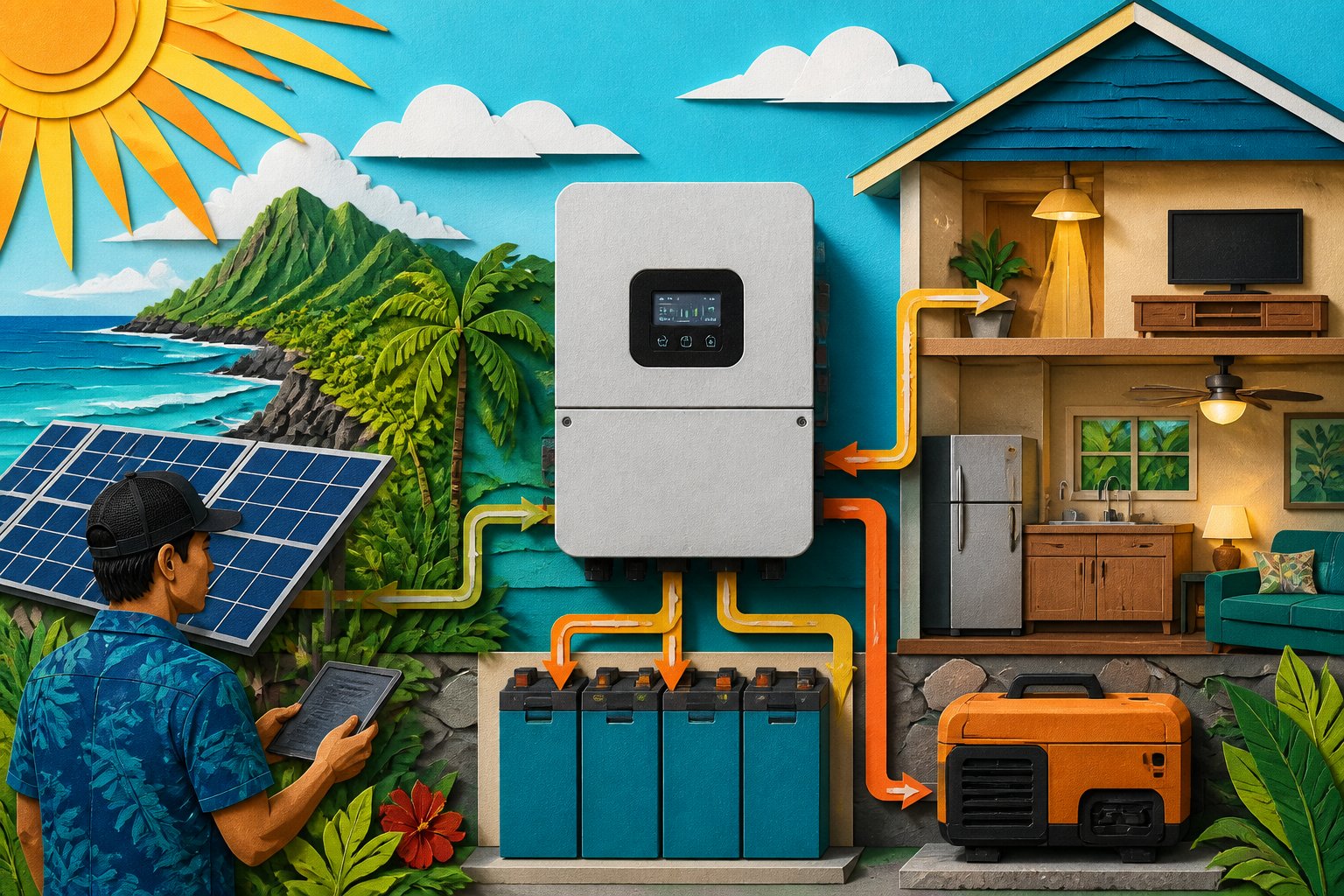 Concept artwork for Sol-Ark 15K-2P Hybrid Inverter