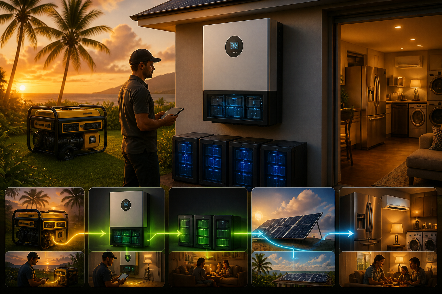 Concept artwork for EG4 18kPV-12LV All-In-One Hybrid Inverter