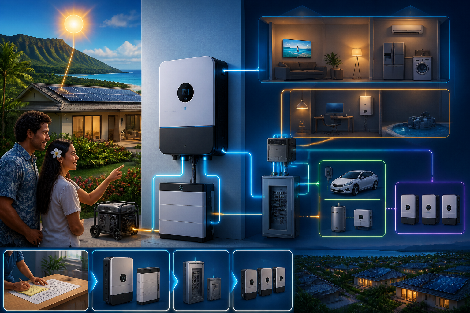 Concept artwork for EG4 FlexBOSS18 All-In-One Hybrid Inverter