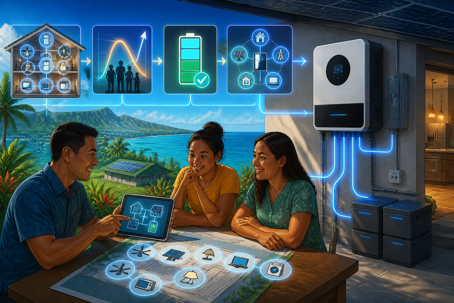 Concept artwork for EG4 FlexBOSS21 All-In-One Hybrid Inverter